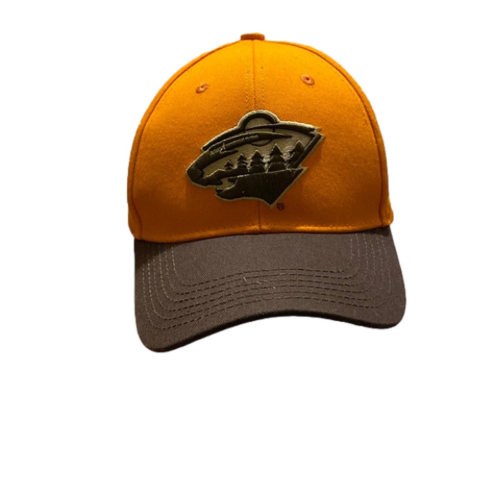 MINNESOTA Wild NHL Hockey 2018 Blaze Orange Polaris Adjustable Strap Cap Hat NEW